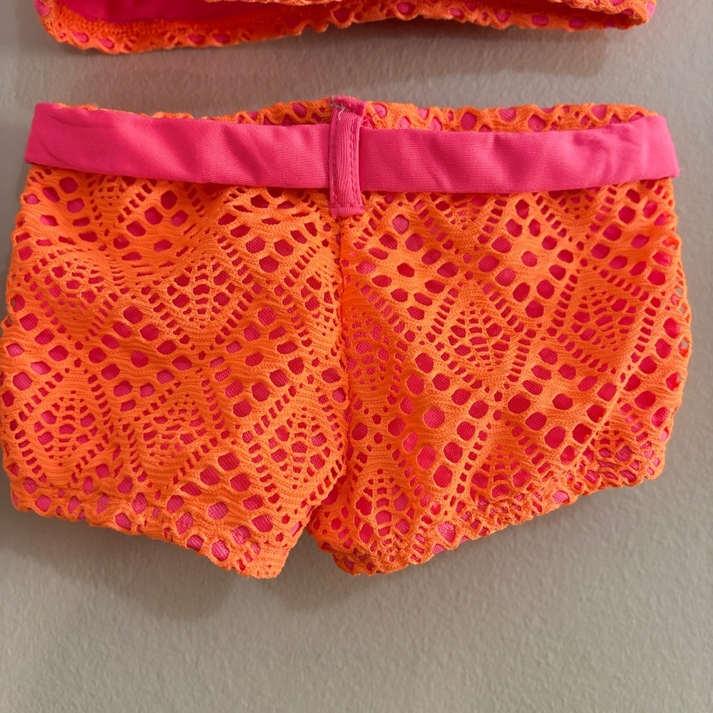 Kidgets Hot Pink & Neon Orange Crochet-Style Bikini Set – Girls Size 2T NWoT - Picture 15 of 15